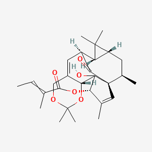 molecular formula C28H38O6 B15073879 Ingenol 5,20-Acetonide-3-O-angelate 