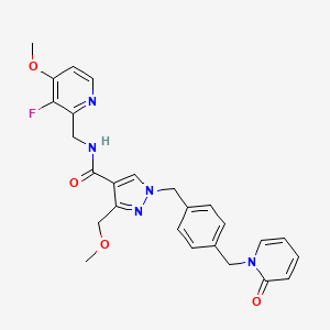 molecular formula C26H26FN5O4 B15073893 Sebetralstat CAS No. 1933514-13-6