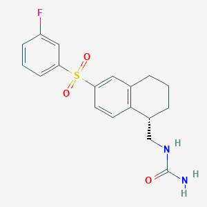 molecular formula C18H19FN2O3S B15073925 [(1S)-6-(3-fluorophenyl)sulfonyl-1,2,3,4-tetrahydronaphthalen-1-yl]methylurea 