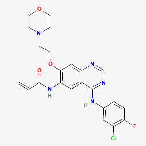 N-[4-(3-chloro-4-fluoroanilino)-7-(2-morpholin-4-ylethoxy)quinazolin-6-yl]prop-2-enamide