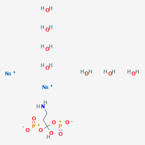 Disodium heptahydrate 3-amino-1-hydroxy-1-[(oxidophosphonoyl)oxy]propyl phosphonate