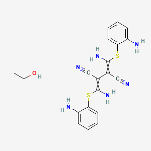 Bis({amino[(2-aminophenyl)sulfanyl]methylidene})butanedinitrile; ethyl alcohol