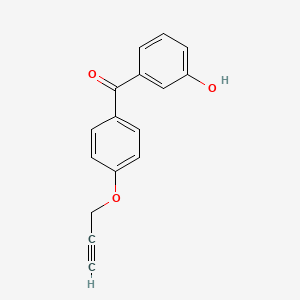 molecular formula C16H12O3 B15074063 (3-Hydroxyphenyl)(4-(prop-2-yn-1-yloxy)phenyl)methanone 