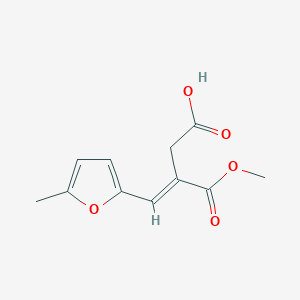 molecular formula C11H12O5 B1507408 (E)-3-(Methoxycarbonyl)-4-(5-methylfuran-2-YL)but-3-enoic acid CAS No. 37978-59-9