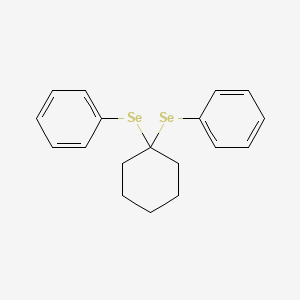 [[1-(Phenylselanyl)cyclohexyl]selanyl]benzene