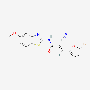 3-(5-Bromofuran-2-yl)-2-cyano-N-(5-methoxybenzo[d]thiazol-2-yl)acrylamide