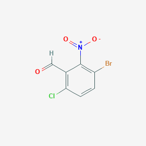 B1507419 3-Bromo-6-chloro-2-nitrobenzaldehyde CAS No. 213382-41-3