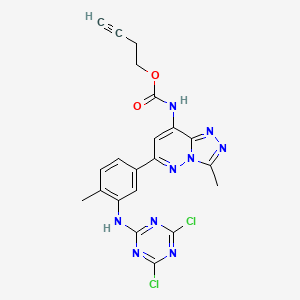 molecular formula C21H17Cl2N9O2 B15074216 Bromotriazine CAS No. 2281763-18-4