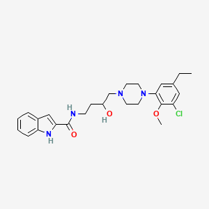 N-[4-[4-(3-chloro-5-ethyl-2-methoxyphenyl)piperazin-1-yl]-3-hydroxybutyl]-1H-indole-2-carboxamide