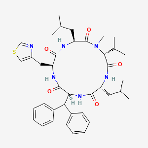 cyclo[Dip-Tza-Leu-D-N(Me)Val-D-Leu]