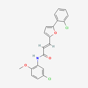 N-(5-Chloro-2-methoxyphenyl)-3-(5-(2-chlorophenyl)furan-2-yl)acrylamide