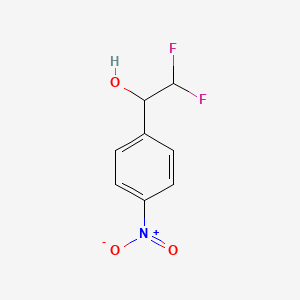 molecular formula C8H7F2NO3 B15074304 2,2-Difluoro-1-(4-nitrophenyl)ethan-1-ol 