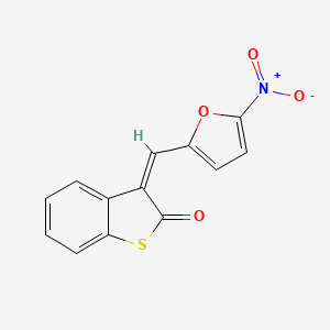 molecular formula C13H7NO4S B15074318 3-((5-Nitrofuran-2-yl)methylene)benzo[b]thiophen-2(3H)-one 