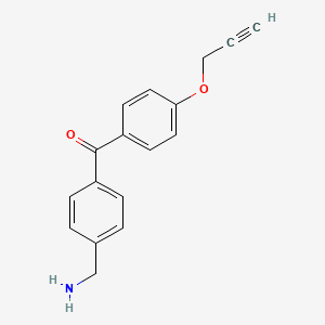 molecular formula C17H15NO2 B15074330 (4-(Aminomethyl)phenyl)(4-(prop-2-yn-1-yloxy)phenyl)methanone 