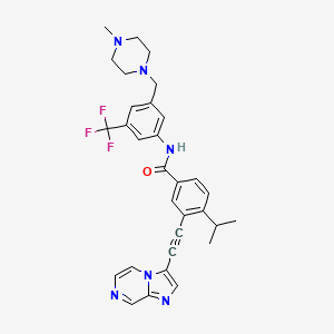 3-(imidazo[1,2-a]pyrazin-3-ylethynyl)-4-isopropyl-N-(3-((4-methylpiperazin-1-yl)methyl)-5-(trifluoromethyl)phenyl)benzamide