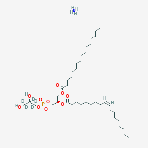 molecular formula C40H80NO10P B15074366 azanium;[(2R)-3-hexadecanoyloxy-2-[(Z)-octadec-9-enoyl]oxypropyl] (1,1,2,3,3-pentadeuterio-2,3-dihydroxypropyl) phosphate 