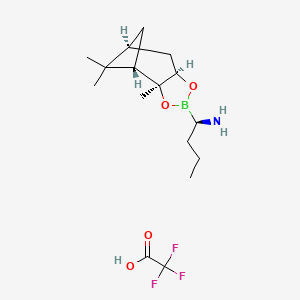 molecular formula C16H27BF3NO4 B1507437 2,2,2-Trifluoroacetic acid;(1R)-1-[(1S,2S,6R,8S)-2,9,9-trimethyl-3,5-dioxa-4-boratricyclo[6.1.1.02,6]decan-4-yl]butan-1-amine CAS No. 208521-43-1