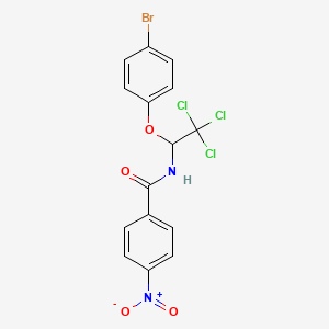 molecular formula C15H10BrCl3N2O4 B15074371 N-[1-(4-bromophenoxy)-2,2,2-trichloroethyl]-4-nitrobenzamide 