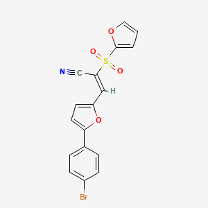 3-(5-(4-Bromophenyl)-2-furyl)-2-(2-furylsulfonyl)-2-propenenitrile