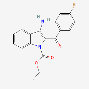 Ethyl 3-amino-2-(4-bromobenzoyl)-1H-indole-1-carboxylate