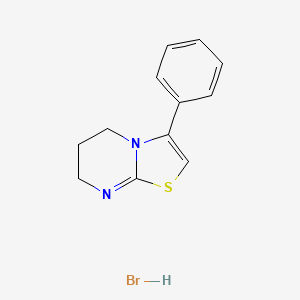 molecular formula C12H13BrN2S B15074449 3-Phenyl-6,7-dihydro-5H-thiazolo[3,2-a]pyrimidine hydrobromide CAS No. 32959-72-1