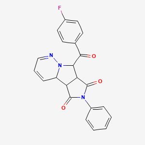 7-(4-fluorobenzoyl)-4-phenyl-4,8,9-triazatricyclo[6.4.0.02,6]dodeca-9,11-diene-3,5-dione