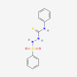 molecular formula C13H13N3O2S2 B15074489 4-Phenyl-1-(phenylsulfonyl)-3-thiosemicarbazide CAS No. 13153-02-1