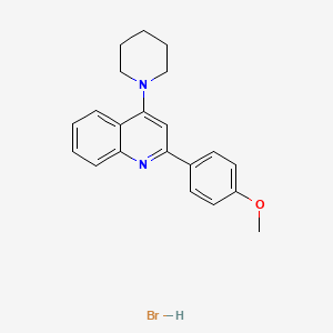 molecular formula C21H23BrN2O B15074507 2-(4-Methoxyphenyl)-4-(1-piperidinyl)quinoline hydrobromide CAS No. 853349-67-4