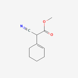 molecular formula C10H13NO2 B15074526 Methyl alpha-cyano-1-cyclohexene-1-acetate CAS No. 80632-53-7