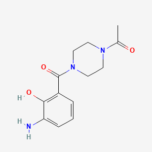 molecular formula C13H17N3O3 B1507455 1-(4-(3-Amino-2-hydroxybenzoyl)piperazin-1-yl)ethanone CAS No. 473734-29-1