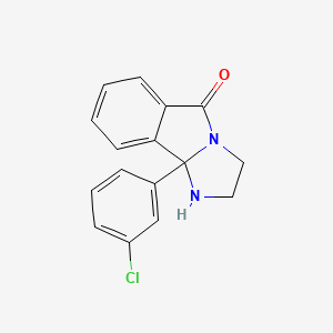 molecular formula C16H13ClN2O B15074638 9B-(3-Chlorophenyl)-2,3,5,9B-tetrahydro-1H-imidazo(2,1-A)isoindol-5-one CAS No. 13450-06-1