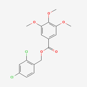 molecular formula C17H16Cl2O5 B15074691 2,4-Dichlorobenzyl 3,4,5-trimethoxybenzoate CAS No. 853334-07-3