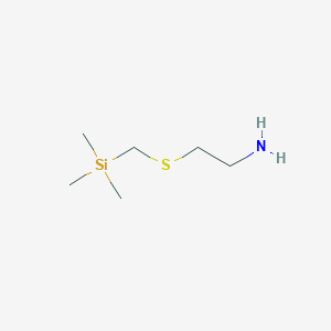 molecular formula C6H17NSSi B15074701 {[(2-Aminoethyl)sulfanyl]methyl}trimethylsilane 