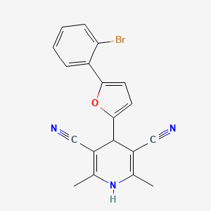 4-(5-(2-Bromophenyl)furan-2-yl)-2,6-dimethyl-1,4-dihydropyridine-3,5-dicarbonitrile