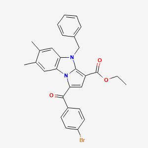 Ethyl 4-benzyl-1-(4-bromobenzoyl)-6,7-dimethyl-4H-pyrrolo(1,2-A)benzimidazole-3-carboxylate