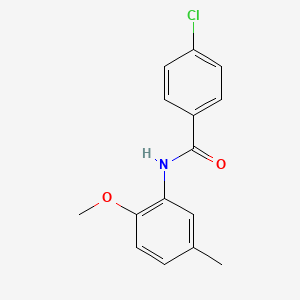 molecular formula C15H14ClNO2 B15074754 4-chloro-N-(2-methoxy-5-methylphenyl)benzamide CAS No. 196866-16-7