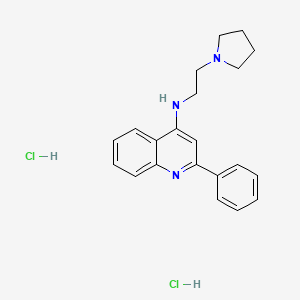 molecular formula C21H25Cl2N3 B15074774 2-Phenyl-N-(2-(pyrrolidin-1-yl)ethyl)quinolin-4-amine dihydrochloride CAS No. 853344-18-0