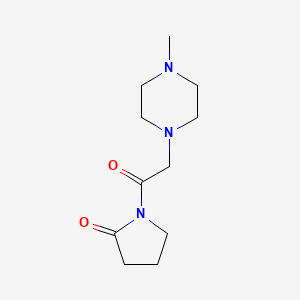 molecular formula C11H19N3O2 B15074777 1-[(4-Methyl-1-piperazinyl)acetyl]-2-pyrrolidinone 