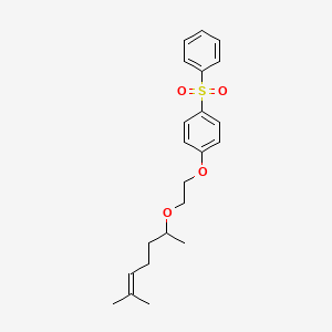 molecular formula C22H28O4S B15074792 1-(Benzenesulfonyl)-4-{2-[(6-methylhept-5-EN-2-YL)oxy]ethoxy}benzene CAS No. 87655-19-4