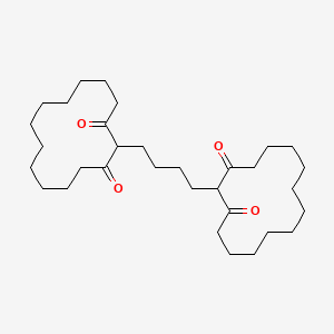 molecular formula C32H54O4 B15074807 Tetramethylene-2,2'-bis(1,3-cyclotetradecanedione) CAS No. 5009-06-3