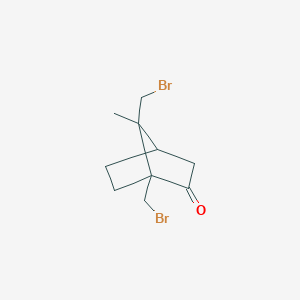 molecular formula C10H14Br2O B15074837 1,7-Bis(bromomethyl)-7-methylbicyclo[2.2.1]heptan-2-one CAS No. 85706-53-2