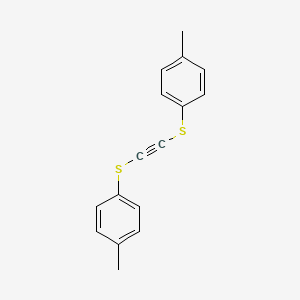 molecular formula C16H14S2 B15074874 1-Methyl-4-({[(4-methylphenyl)thio]ethynyl}thio)benzene CAS No. 86148-27-8