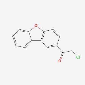 molecular formula C14H9ClO2 B15074876 2-Chloro-1-dibenzofuran-2-ylethanone CAS No. 13067-90-8