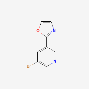 molecular formula C8H5BrN2O B1507488 2-(5-溴吡啶-3-基)恶唑 CAS No. 342600-96-8