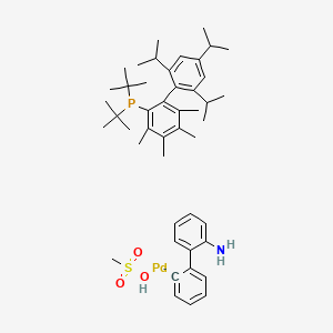 molecular formula C46H67NO3PPdS- B15074895 Me4tBuXPhos Pd G3, AldrichCPR 