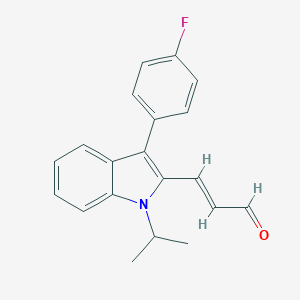 molecular formula C20H18FNO B150749 (E)-3-(3-(4-氟苯基)-1-异丙基-1H-吲哚-2-基)丙烯醛 CAS No. 129332-30-5