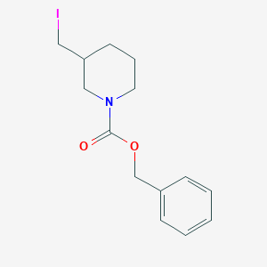 molecular formula C14H18INO2 B1507491 3-碘甲基-哌啶-1-羧酸苄酯 CAS No. 405090-65-5