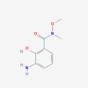 molecular formula C9H12N2O3 B1507495 3-Amino-2-hydroxy-N-methoxy-N-methylbenzamide CAS No. 473731-43-0