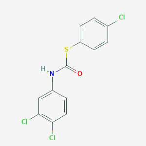 molecular formula C13H8Cl3NOS B15074965 S-(4-Chlorophenyl) N-(3,4-dichlorophenyl)thiocarbamate CAS No. 108923-27-9