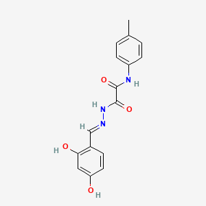 2-[(2E)-2-(2,4-dihydroxybenzylidene)hydrazino]-N-(4-methylphenyl)-2-oxoacetamide